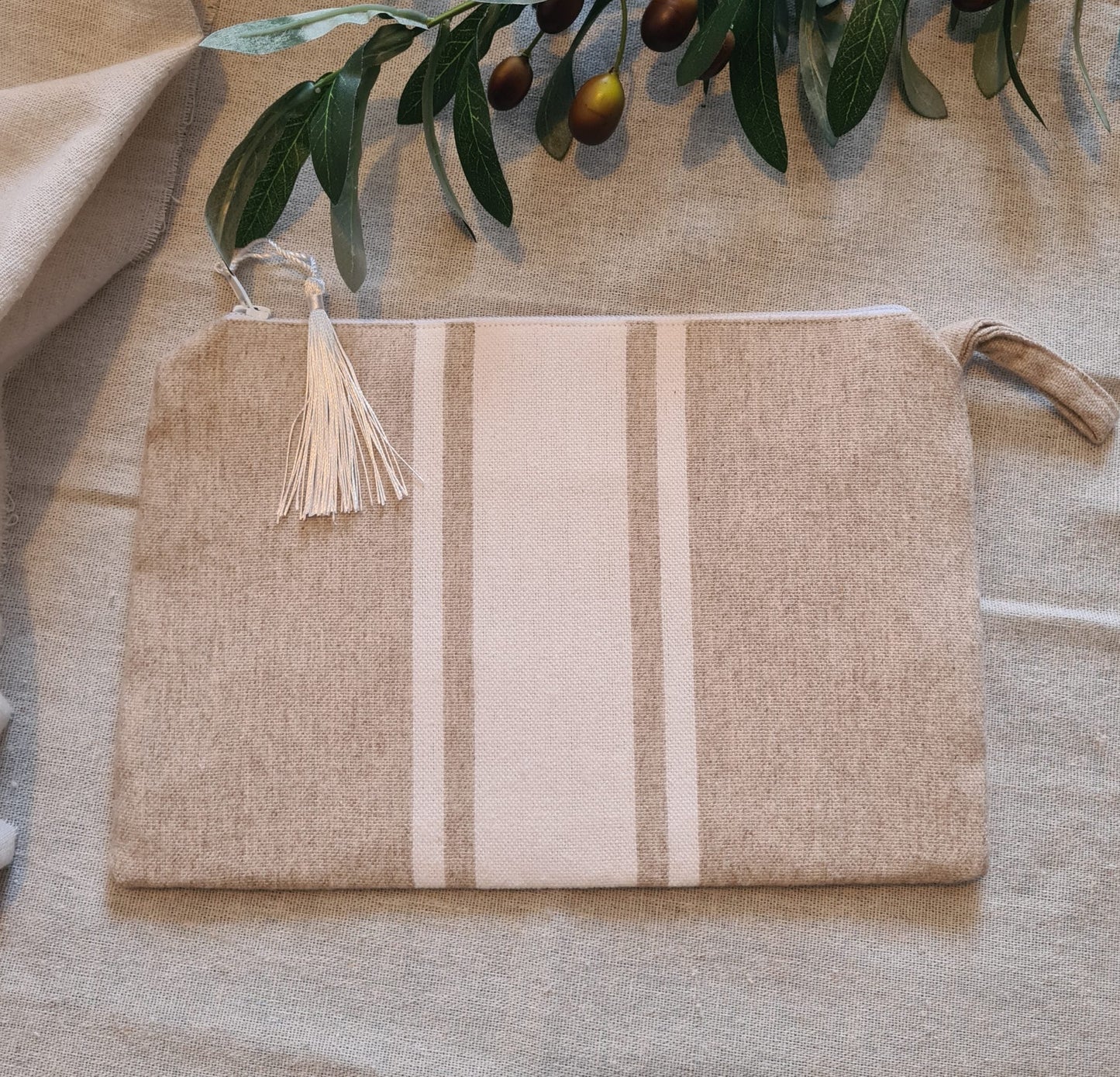 Pochette en coton fouta de Tunisie authentique