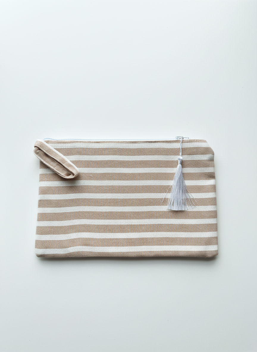 Pochette en coton fouta de Tunisie authentique